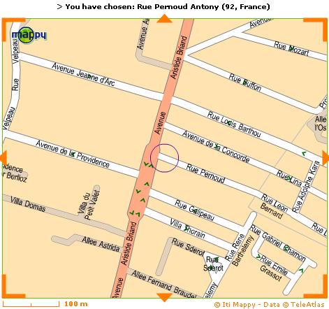 Mappy map of streets