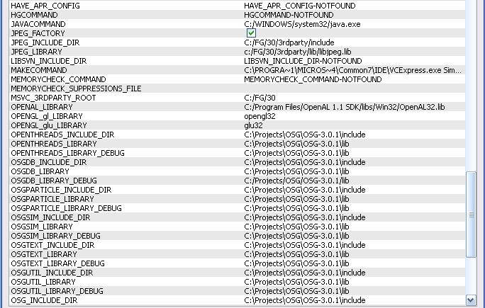 view of CMake on simgear c