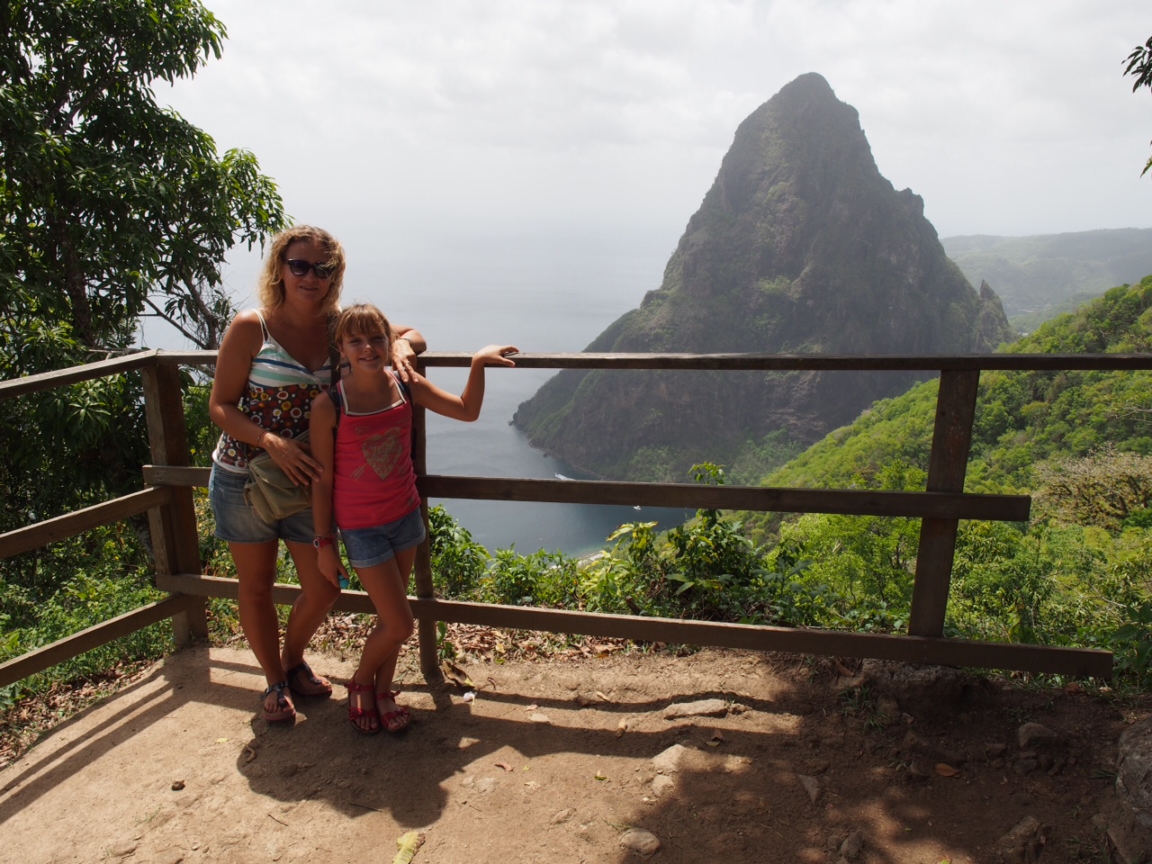 At home, with mother