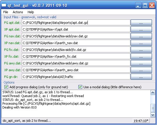Screen shot of qt_test_gui
