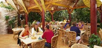 view of one of the restaurants in the center parc.