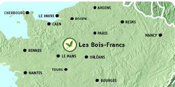 map showing the center park near paris, where we stayed...